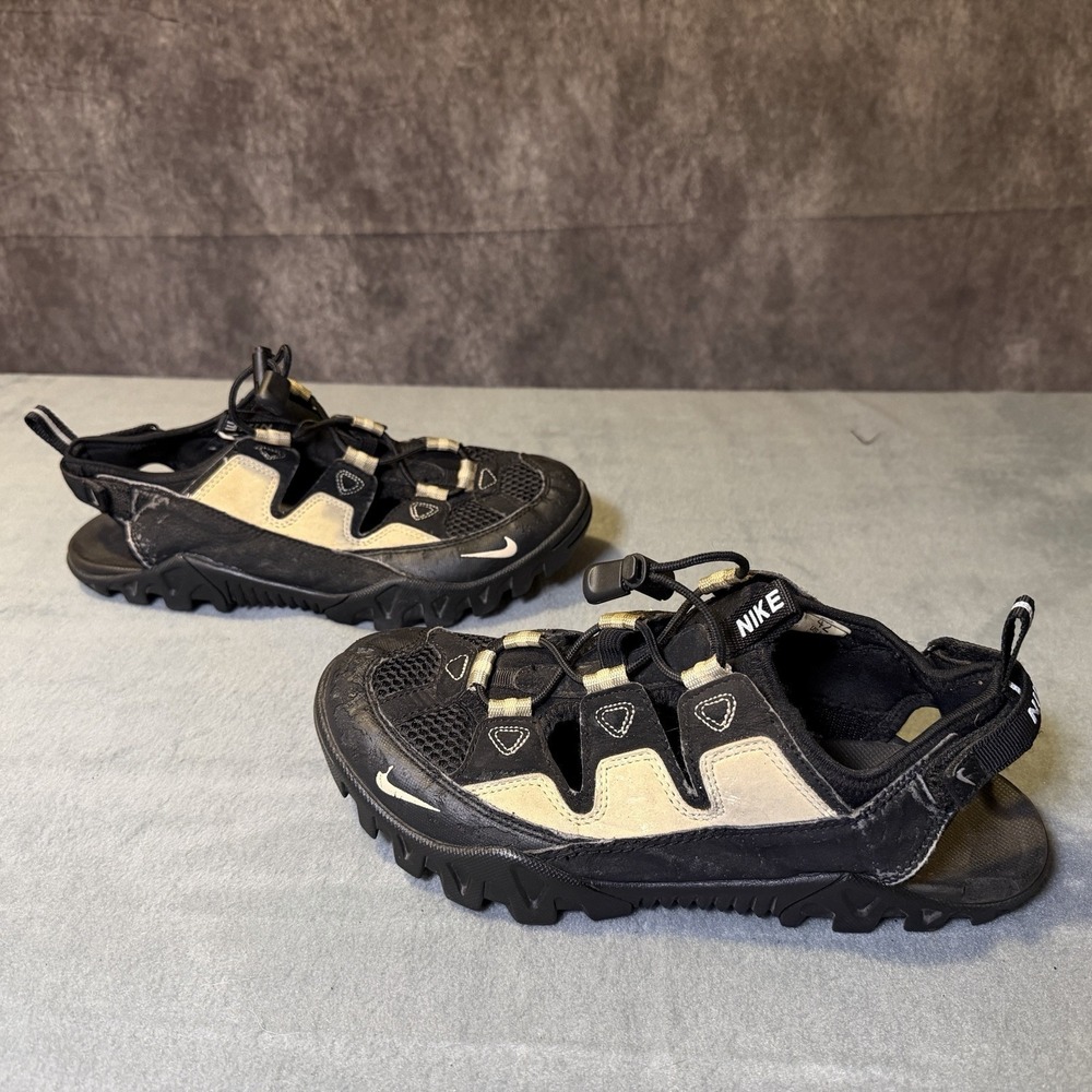 VTG Nike ACG YVR Plus MTB Cycling Shoes SPD Cleat Trail Hiking Black Tan Men 8.5 - Picture 2 of 8